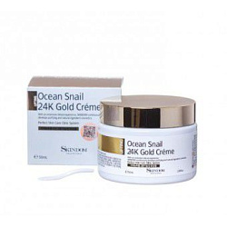 Skindom Крем для лица с экстрактом морской улитки и золота (Ocean Snail 24К Gold Cream)