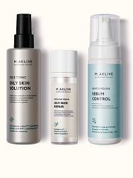 Набор "Niacinamide Protocol"- уход для жирной кожи (тоник, крем, пенка150)