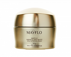 26-3А Mayflo Wrinkle And White Vital Nutrition Cream Крем питательный с омолаживающим и осветляющим 