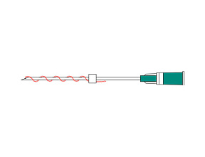 0717 Нить стерильная рассасывающаяся из поли-L-молочной кислоты PLLA DOUBLE-SCREW cannula 25G-50mm, 
