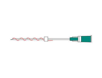 0717 Нить стерильная рассасывающаяся из поли-L-молочной кислоты PLLA DOUBLE-SCREW cannula 25G-50mm, 
